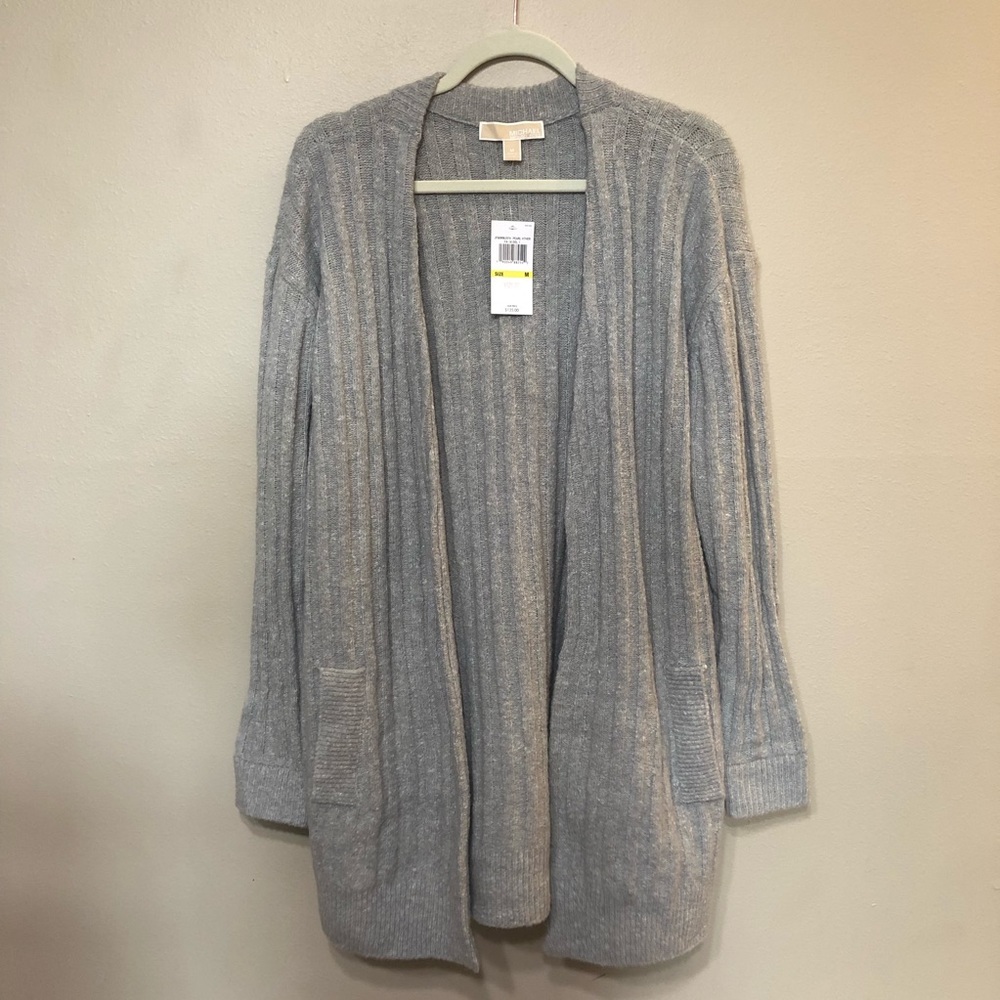 Michael Kors Long Pullover Grey Cardigan NWT